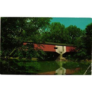 West Union Covered Bridge Rockville Indiana Postcards Travel Vintage